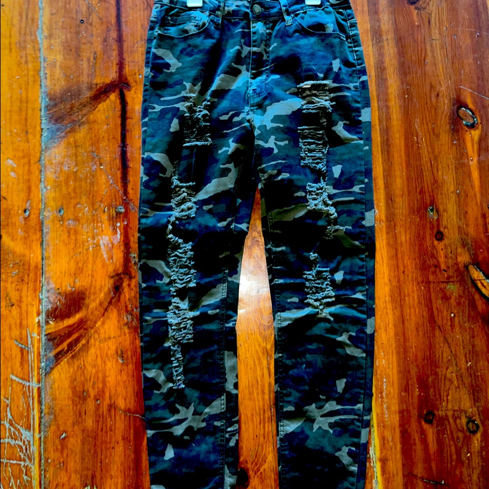 Olive Green Camo Pants